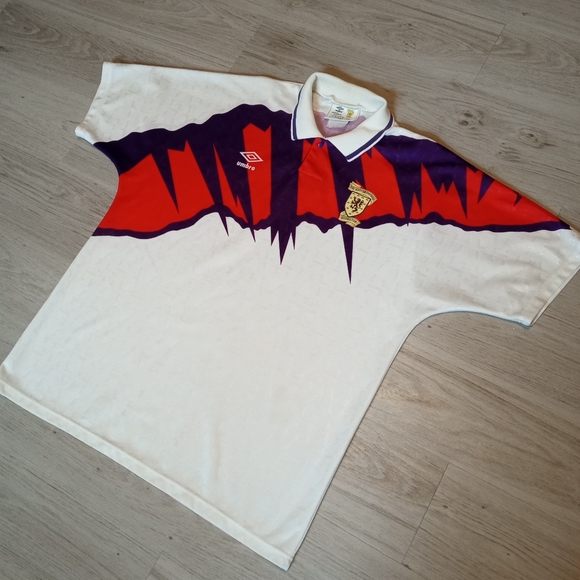 Scotland 1991/1992/1993 ORIGINAL Umbro Vintage Rare Soccer Jersey White